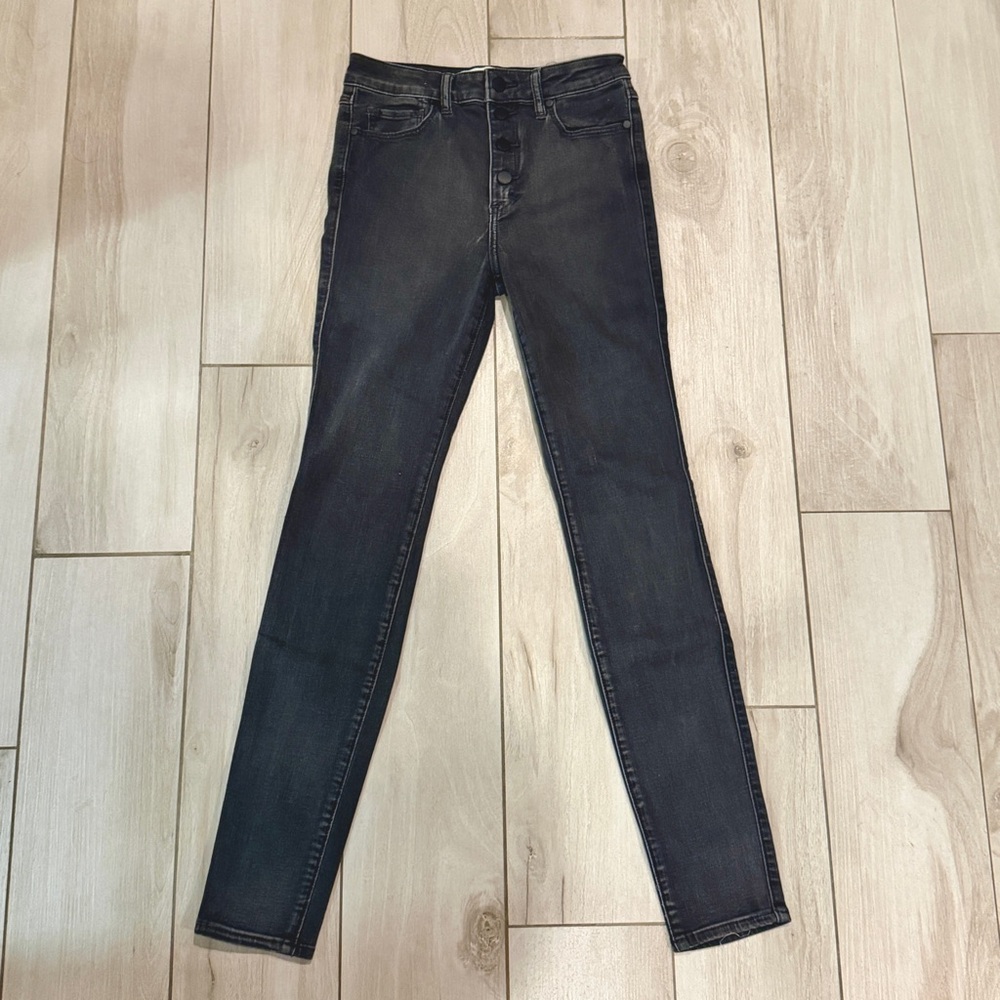 ABERCROMBIE & FITCH High Rise Super Skinny Jeans, Gray Wash, Size 2R - Picture 3 of 11